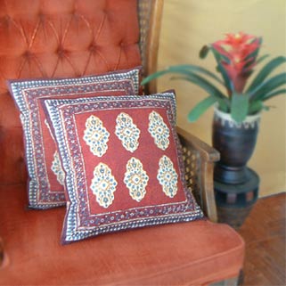 Recycled Cushion Covers from Saree