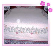 Embroidered Polyester Bed Cover