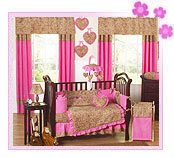 Baby Girl Bedding Pink and Brown
