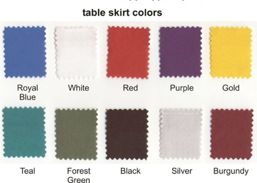 Table Skirting Colors
